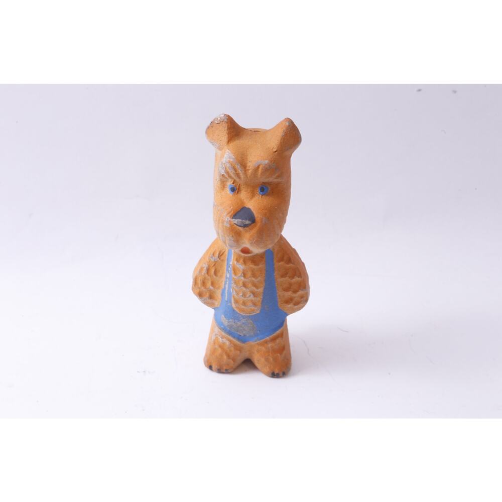 Orange Dog, Wrestler, Blue Singlet, Standing, Soviet, USSR, Rubber, Figure, 6"